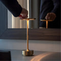 Lumpinio - Rechargeable LED Table Lamp with Disc Light Head and Metal Base